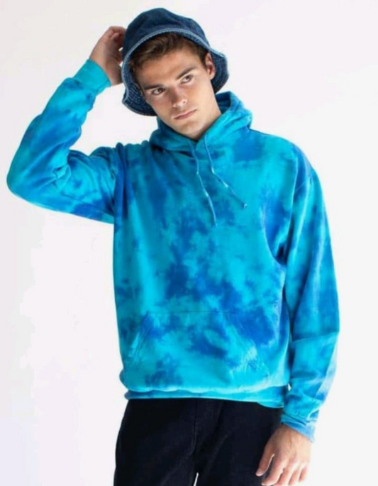 Sky Blue & Blue Tie Dye Hoodie