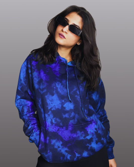 Blue Tie Dye Unisex Hoodie