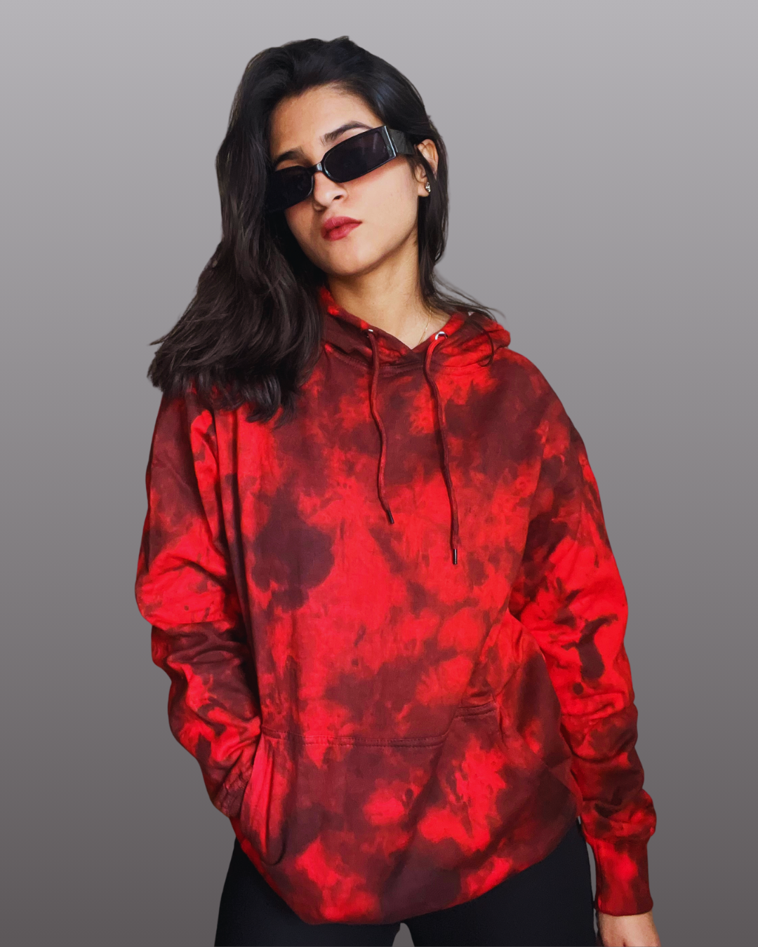 Red  Tie Dye Unisex Hoodie