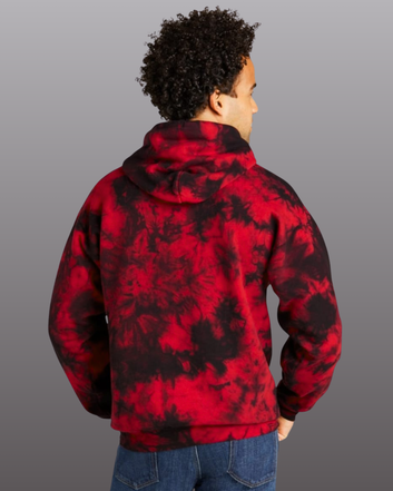 Red & Black Tie Dye Unisex Hoodie