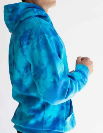 Sky Blue & Blue Tie Dye Hoodie