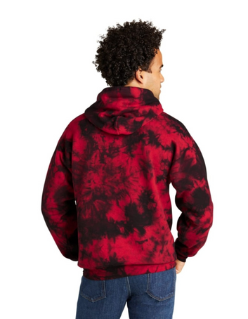 Red & Black Tie Dye Hoodie