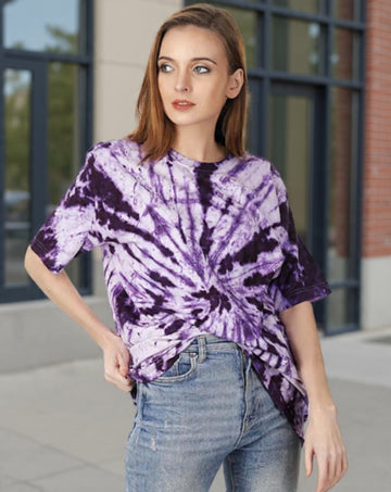 Pure Cotton TIe Dye Regular T-shirt - Lavender