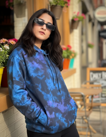 Blue Tie Dye Unisex Hoodie